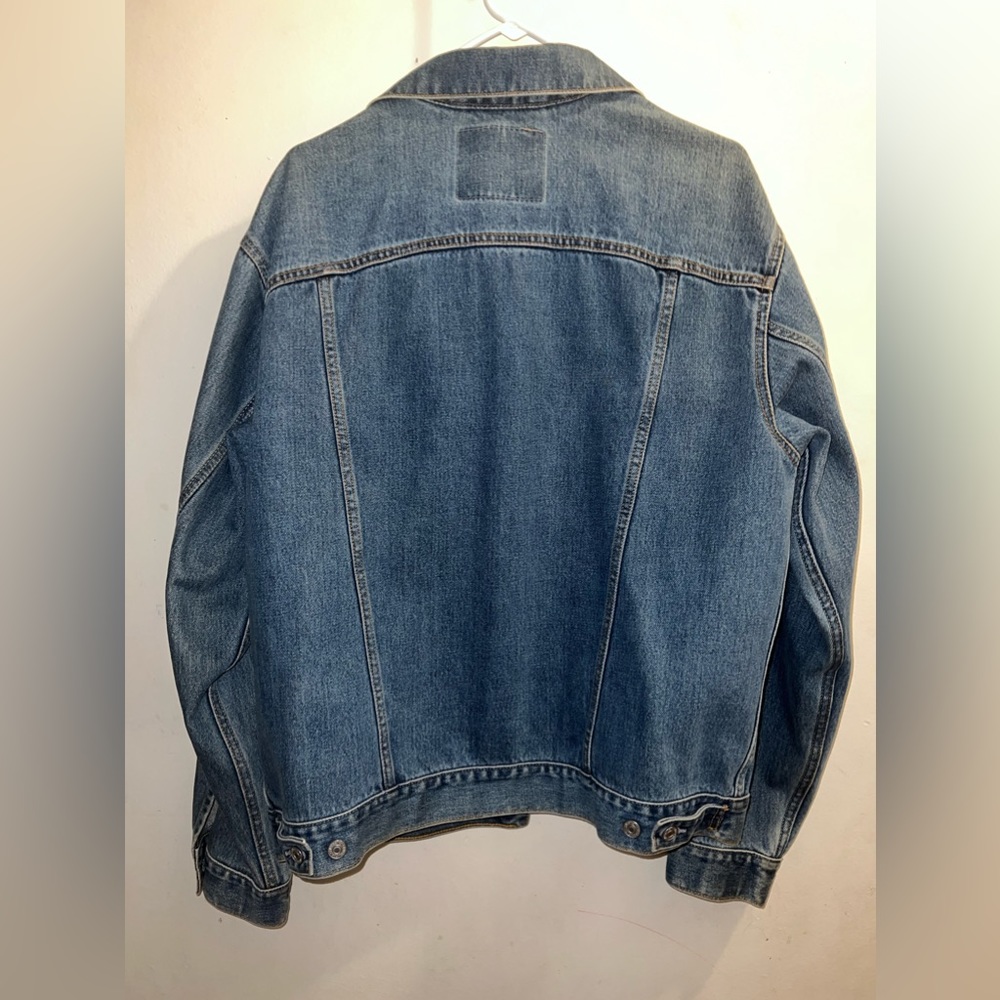 Levi Strauss Signature Standard Trucker  Jean Blue Denim Jacket Men's Size Lg. - Picture 7 of 11